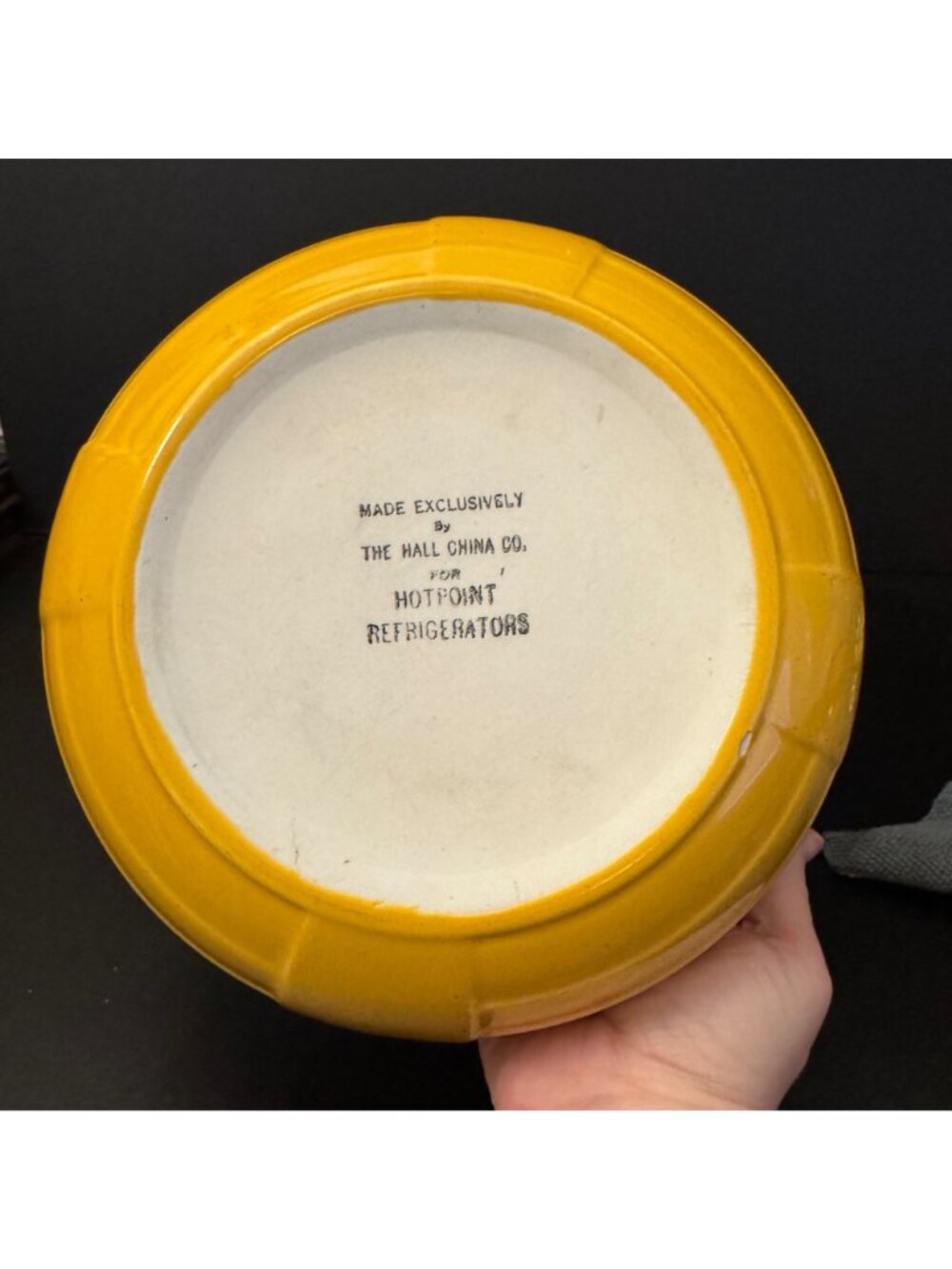 VTG Yellow Mustard Hall China Co. Bowl Hotpoint Refrigerator Dish Made In USA - Picture 11 of 11